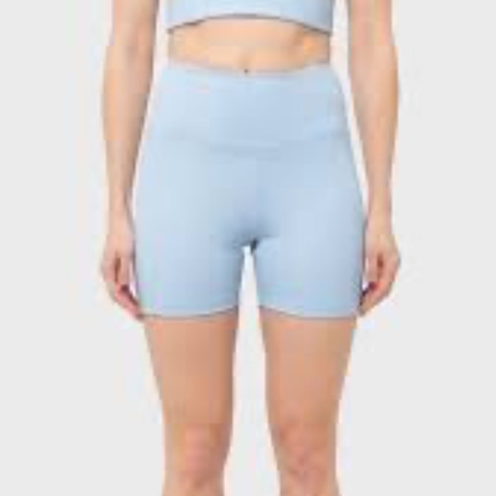 Girlfriend Collective Sky Blue Bike Shorts medium